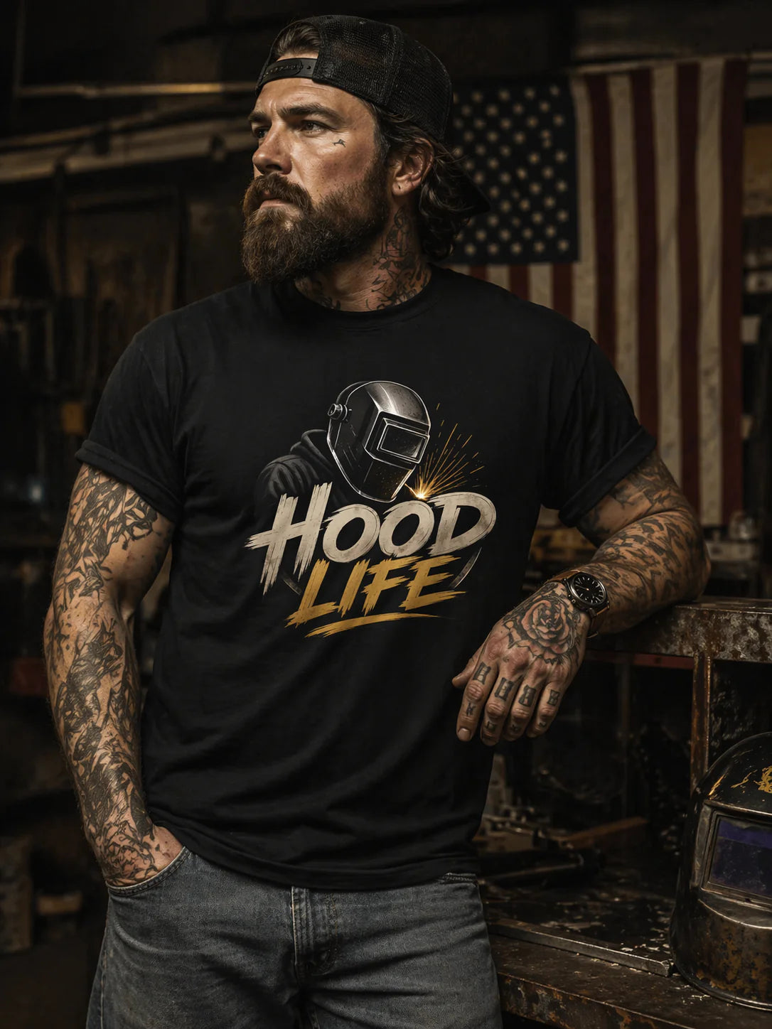 Hood Life Welding T-Shirt